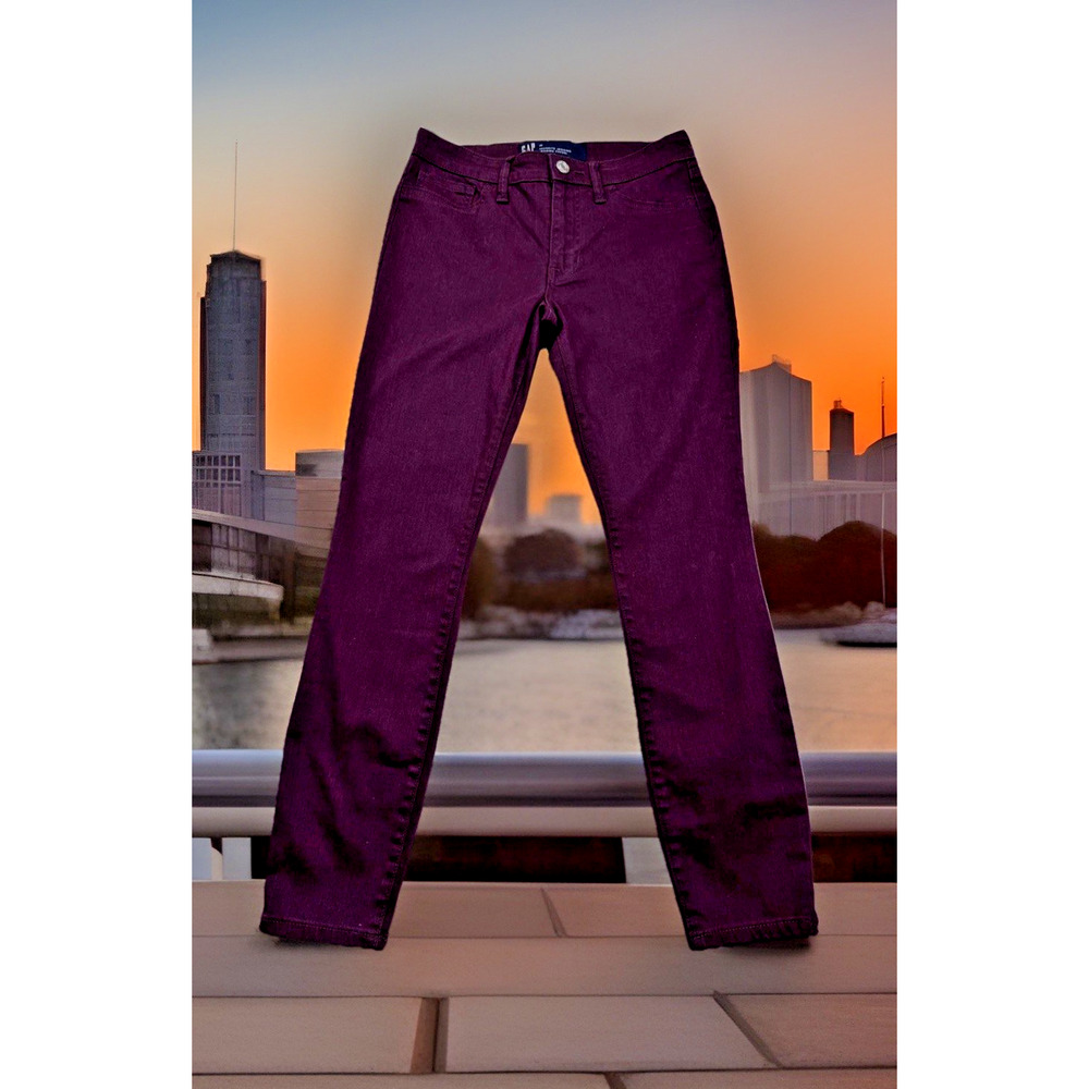 Gap Favorite‎ Jeggings Burgundy Wine Size 25